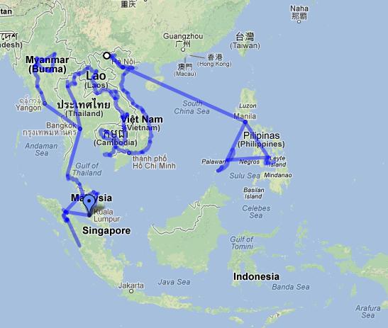 Ruta sureste asiatico